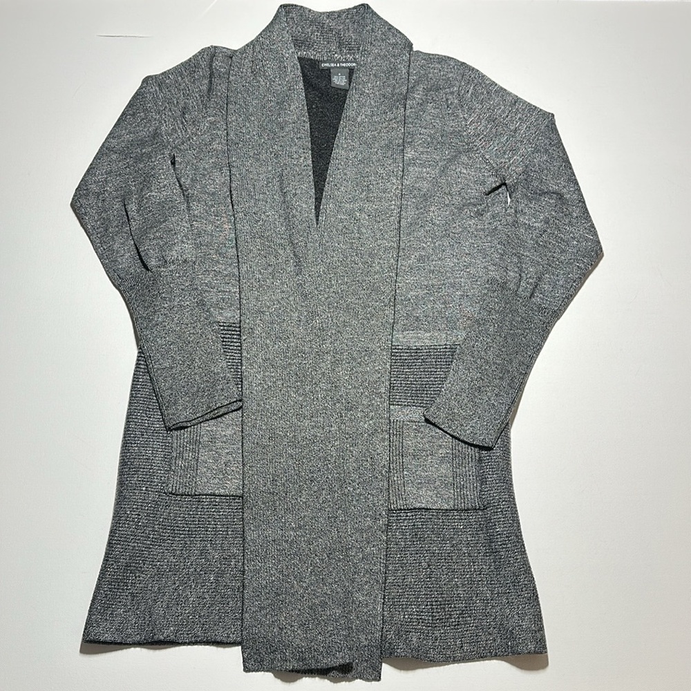 Chelsea & Theodore Open Front Cardigan Duster Sweater - Womens Small